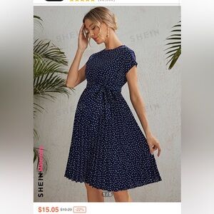 SHEIN Blue Maternity Dress